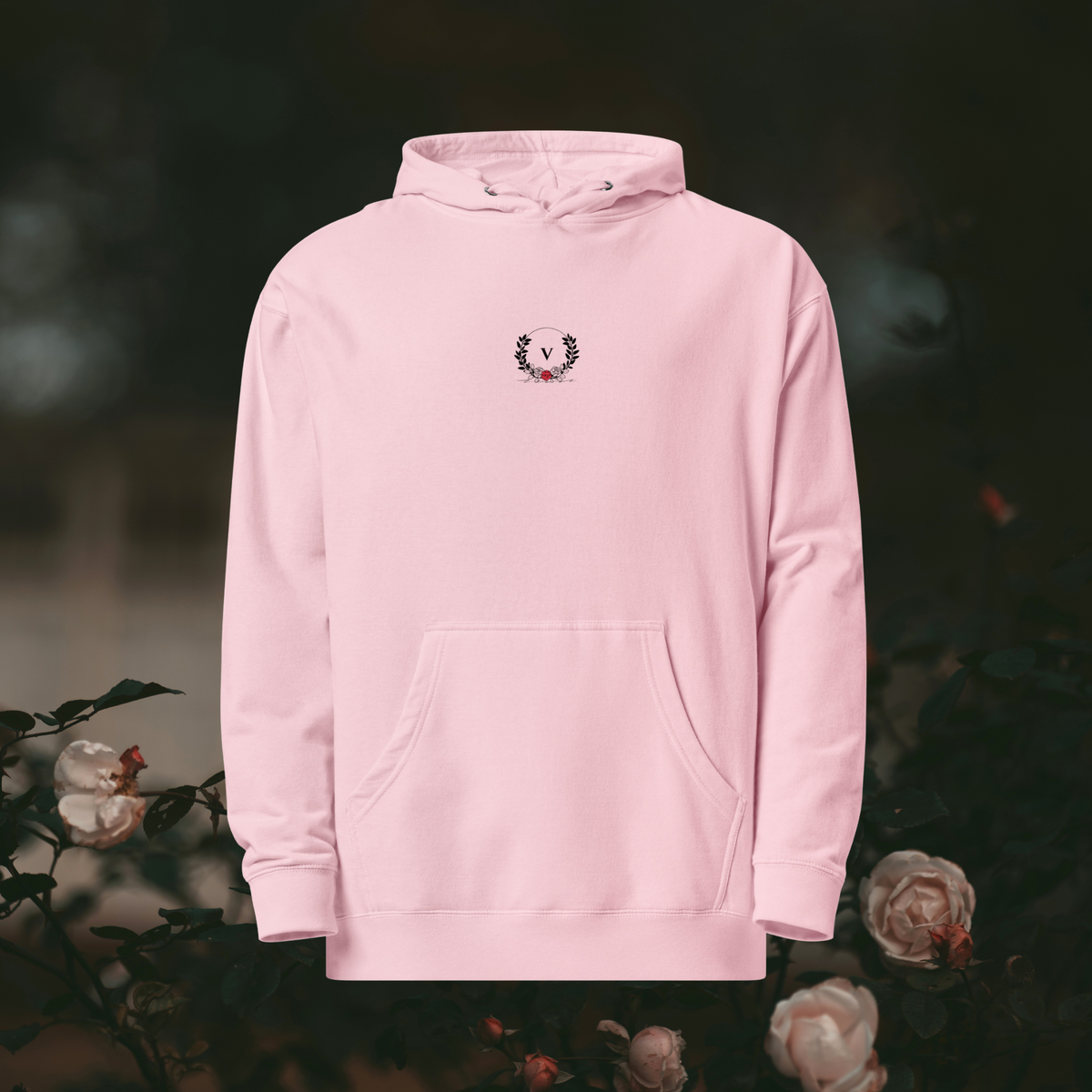 The Little Flower Hoodie (Light Pink) - front