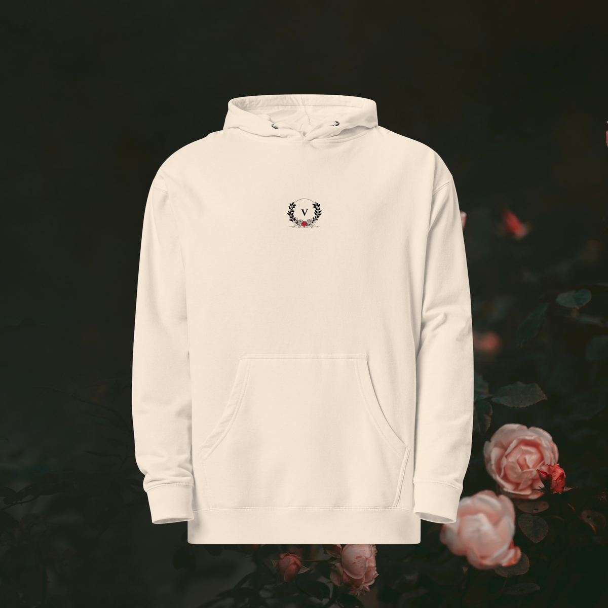 The Little Flower Hoodie (Bone) - front